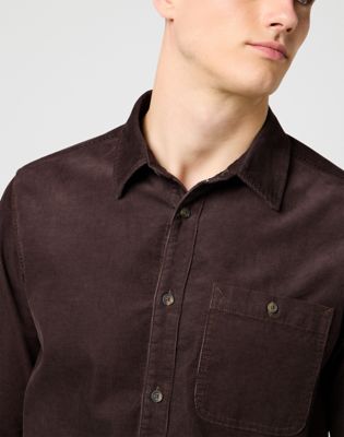 Regular 1 Pocket Corduroy Shirt in Mole alternative view 3