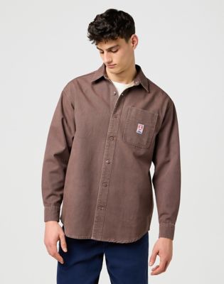 Casey Jones Loose 1 Pocket Shirt in Peppercorn main view