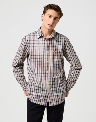 Regular 1 Pocket Shirt in Beige