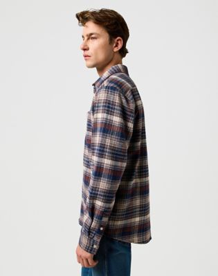 Regular Brushed 1 Pocket Shirt in Navy Birch alternative view 4