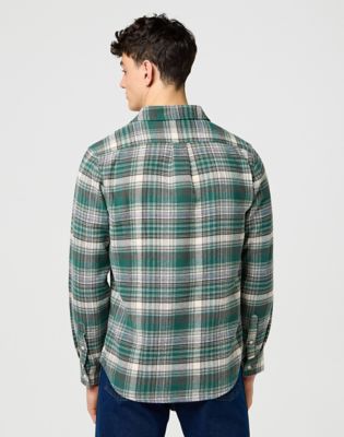 Regular Brushed 1 Pocket Shirt in Green Birch alternative view