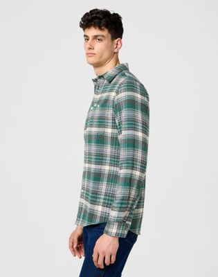 Regular Brushed 1 Pocket Shirt in Green Birch alternative view 4