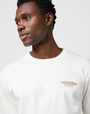 Long Sleeve Regular Americana Tee in Worn White alternative view 3