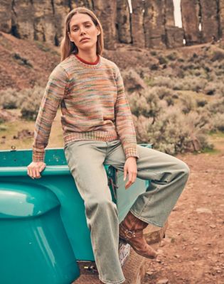 Slim Striped Sweater in Rainbow main view