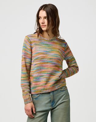 Slim Striped Sweater in Rainbow alternative view