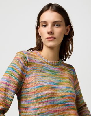 Slim Striped Sweater in Rainbow alternative view 4