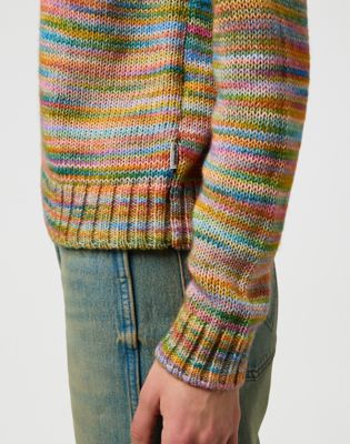 Slim Striped Sweater in Rainbow alternative view 5