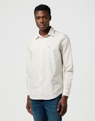 Regular 1 Pocket Shirt in Green Oxford main view