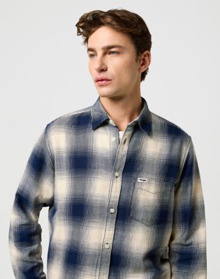 Regular 1 Pocket Indigo Shirt in Dusty Blue alternative view 5
