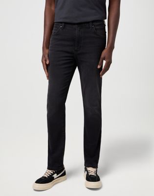 Wrangler Larston High Stretch Slim Tapered Jean Black Fog