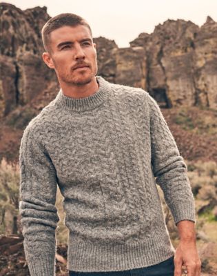 Wrangler Regular Cable Knit Sweater Grey Heather
