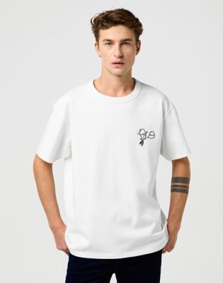 Blue Bell Rodeo Ben Tee in Worn White main view
