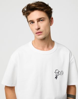 Blue Bell Rodeo Ben Tee in Worn White alternative view 3