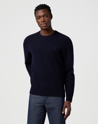 Blue Bell Regular Boiled Wool Sweater in Peacoat main view