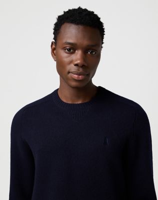 Blue Bell Regular Boiled Wool Sweater in Peacoat alternative view 3