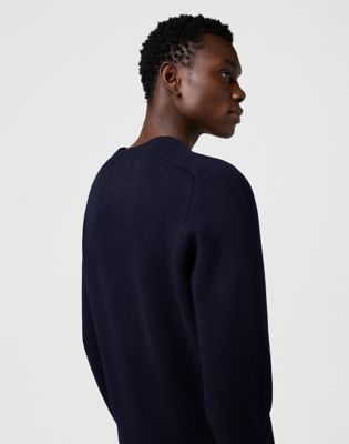Blue Bell Regular Boiled Wool Sweater in Peacoat alternative view 4