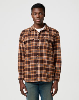Relaxed Overshirt in Deep Brown main view