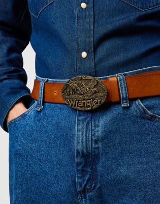 W Eagle Leather Belt in Cognac main view