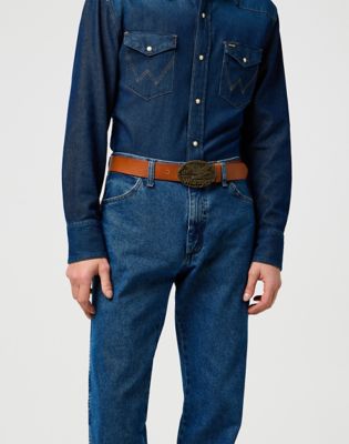 W Eagle Leather Belt in Cognac alternative view