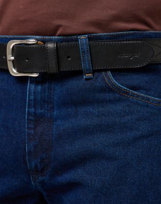 Western Stitch Leather Belt in Black alternative view