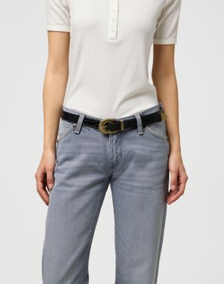 Western Sun Belt in Black Embossed alternative view