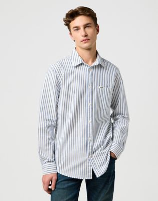 Regular 1 Pocket Shirt in Blue Oxford main view
