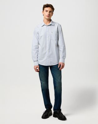 Regular 1 Pocket Shirt in Blue Oxford alternative view 2