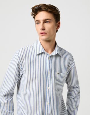 Regular 1 Pocket Shirt in Blue Oxford alternative view 3