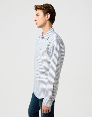 Regular 1 Pocket Shirt in Blue Oxford alternative view 4