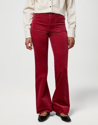 Wrangler Flare Corduroy Pant Earth Red