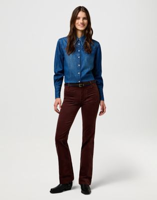 Jean Miss Sixty En Velours Côtelé Marron - Taille 27 - Flare Vintage - Bon état
