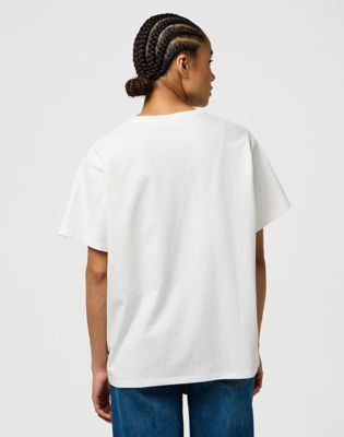 Loose Girlfriend Tee in Worn White alternative view