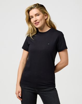 Slim Sign Off Tee in Black main view