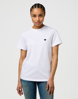 Slim Sign Off Tee in White main view