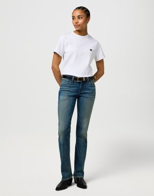 Slim Sign Off Tee in White alternative view 2