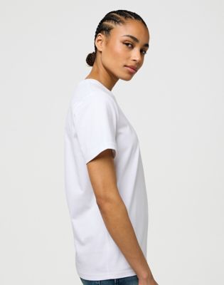 Slim Sign Off Tee in White alternative view 4