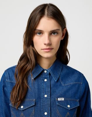 Regular Western Shirt in Dark Wash alternative view 3