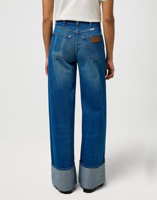 Loose Cuffed Denim Trouser in Rodeo Ridge