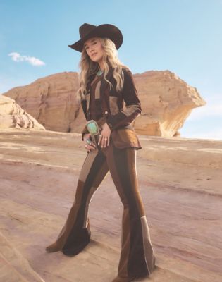 Wrangler x Lainey Wilson Patchwork Bottom in Corduroy