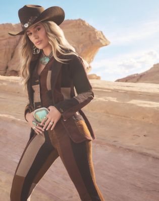 Wrangler x Lainey Wilson Patchwork Blazer in Corduroy main view