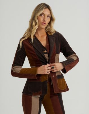 Wrangler x Lainey Wilson Patchwork Blazer in Corduroy alternative view