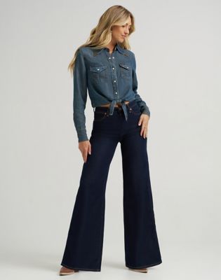 Wrangler x Lainey Wilson Tie Front Shirt in Boho