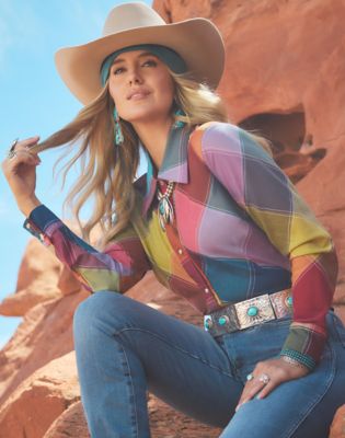 Wrangler x Lainey Wilson Harlequin Shirt in Multicolor