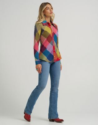 Wrangler x Lainey Wilson Harlequin Shirt in Multicolor
