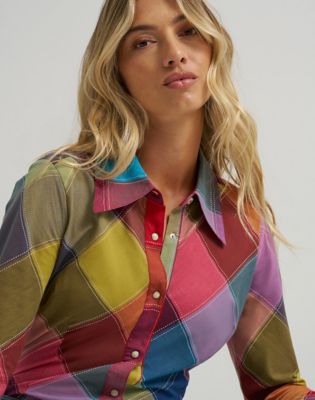 Wrangler x Lainey Wilson Harlequin Shirt in Multicolor