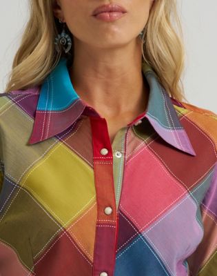 Wrangler x Lainey Wilson Harlequin Shirt in Multicolor