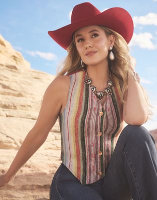Wrangler x Lainey Wilson Rodeo Ben Vest in Jacquard