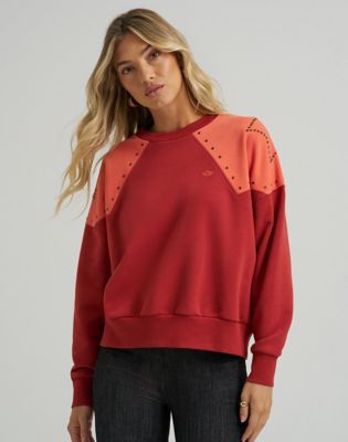 Wrangler x Lainey Wilson Studded Star Crewneck Pullover