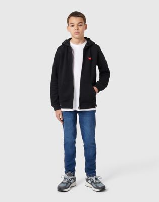 Festival Badge Zip Hoodie in Black alternative view 2