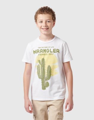 Western Cactus Tee in Bright White main view
